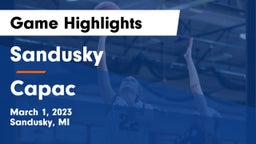 Sandusky  vs Capac  Game Highlights - March 1, 2023