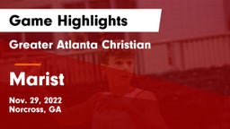 Greater Atlanta Christian  vs Marist Game Highlights - Nov. 29, 2022