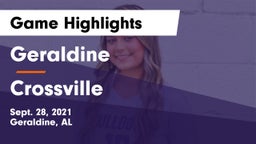 Geraldine  vs Crossville  Game Highlights - Sept. 28, 2021