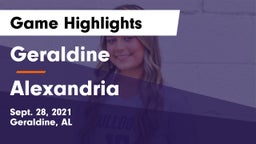 Geraldine  vs Alexandria  Game Highlights - Sept. 28, 2021
