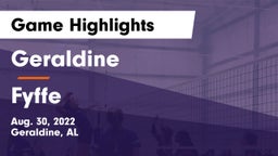 Geraldine  vs Fyffe Game Highlights - Aug. 30, 2022