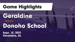 Geraldine  vs Donoho School Game Highlights - Sept. 15, 2022