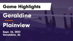 Geraldine  vs Plainview  Game Highlights - Sept. 26, 2022