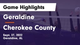 Geraldine  vs Cherokee County  Game Highlights - Sept. 27, 2022