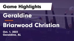 Geraldine  vs Briarwood Christian Game Highlights - Oct. 1, 2022