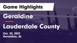 Geraldine  vs Lauderdale County  Game Highlights - Oct. 20, 2022