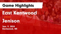 East Kentwood  vs Jenison   Game Highlights - Jan. 9, 2024