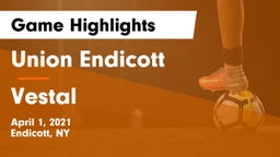 Union Endicott vs Vestal  Game Highlights - April 1, 2021