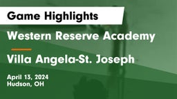 Western Reserve Academy vs Villa Angela-St. Joseph Game Highlights - April 13, 2024