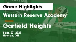 Western Reserve Academy vs Garfield Heights Game Highlights - Sept. 27, 2022
