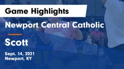 Newport Central Catholic  vs Scott  Game Highlights - Sept. 14, 2021