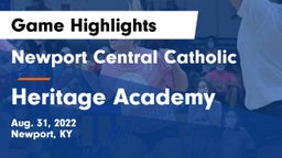 Newport Central Catholic  vs Heritage Academy Game Highlights - Aug. 31, 2022