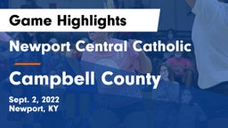 Newport Central Catholic  vs Campbell County  Game Highlights - Sept. 2, 2022