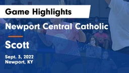 Newport Central Catholic  vs Scott  Game Highlights - Sept. 3, 2022