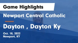 Newport Central Catholic  vs Dayton , Dayton Ky Game Highlights - Oct. 18, 2022