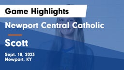 Newport Central Catholic  vs Scott  Game Highlights - Sept. 18, 2023