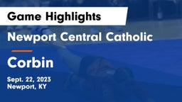 Newport Central Catholic  vs Corbin  Game Highlights - Sept. 22, 2023