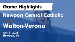Newport Central Catholic  vs Walton-Verona  Game Highlights - Oct. 3, 2023