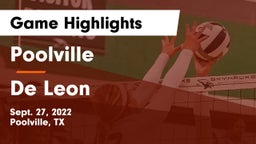 Poolville  vs De Leon  Game Highlights - Sept. 27, 2022