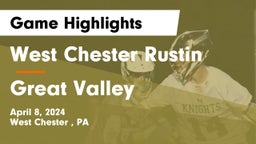 West Chester Rustin  vs Great Valley  Game Highlights - April 8, 2024