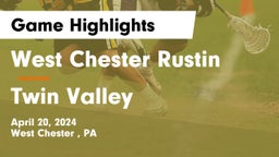 West Chester Rustin  vs Twin Valley  Game Highlights - April 20, 2024