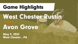 West Chester Rustin  vs Avon Grove  Game Highlights - May 9, 2024
