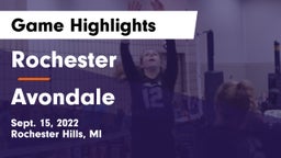 Rochester  vs Avondale  Game Highlights - Sept. 15, 2022