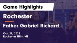 Rochester  vs Father Gabriel Richard  Game Highlights - Oct. 29, 2022