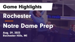 Rochester  vs Notre Dame Prep  Game Highlights - Aug. 29, 2023