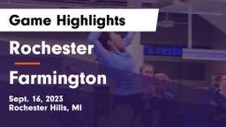 Rochester  vs Farmington  Game Highlights - Sept. 16, 2023