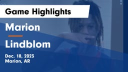 Marion  vs Lindblom  Game Highlights - Dec. 18, 2023