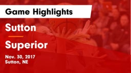 Sutton  vs Superior  Game Highlights - Nov. 30, 2017