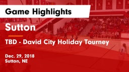 Sutton  vs TBD - David City Holiday Tourney Game Highlights - Dec. 29, 2018