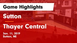 Sutton  vs Thayer Central  Game Highlights - Jan. 11, 2019
