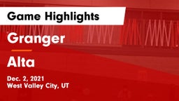 Granger  vs Alta  Game Highlights - Dec. 2, 2021