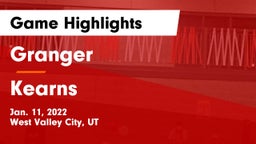 Granger  vs Kearns  Game Highlights - Jan. 11, 2022