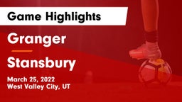 Granger  vs Stansbury  Game Highlights - March 25, 2022