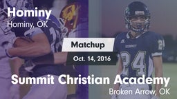 Matchup: Hominy  vs. Summit Christian Academy  2016