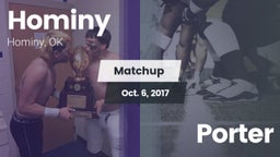 Matchup: Hominy  vs. Porter 2017