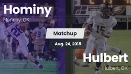 Matchup: Hominy  vs. Hulbert  2018