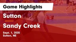 Sutton  vs Sandy Creek  Game Highlights - Sept. 1, 2020