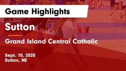 Sutton  vs Grand Island Central Catholic Game Highlights - Sept. 10, 2020