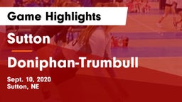 Sutton  vs Doniphan-Trumbull  Game Highlights - Sept. 10, 2020
