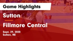 Sutton  vs Fillmore Central  Game Highlights - Sept. 29, 2020