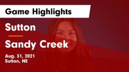 Sutton  vs Sandy Creek  Game Highlights - Aug. 31, 2021