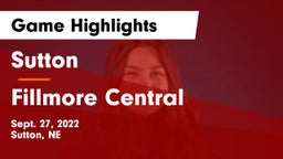 Sutton  vs Fillmore Central  Game Highlights - Sept. 27, 2022