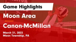 Moon Area  vs Canon-McMillan  Game Highlights - March 31, 2022