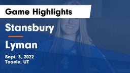 Stansbury  vs Lyman  Game Highlights - Sept. 3, 2022