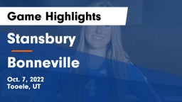 Stansbury  vs Bonneville  Game Highlights - Oct. 7, 2022