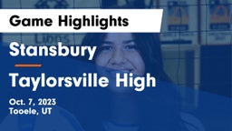 Stansbury  vs Taylorsville High Game Highlights - Oct. 7, 2023